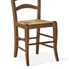 كرسي غرفة المعيشة من خشب الزان مع مقعد من القش صنع في إيطاليا - تمارا Viadurini