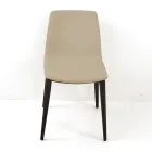 كرسي غرفة المعيشة من الجلد بلون الجليد، صنع في إيطاليا - بيتسي Viadurini