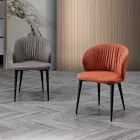 كرسي غرفة المعيشة من القماش والرماد بتصميم أنيق - ريجينالدو Viadurini