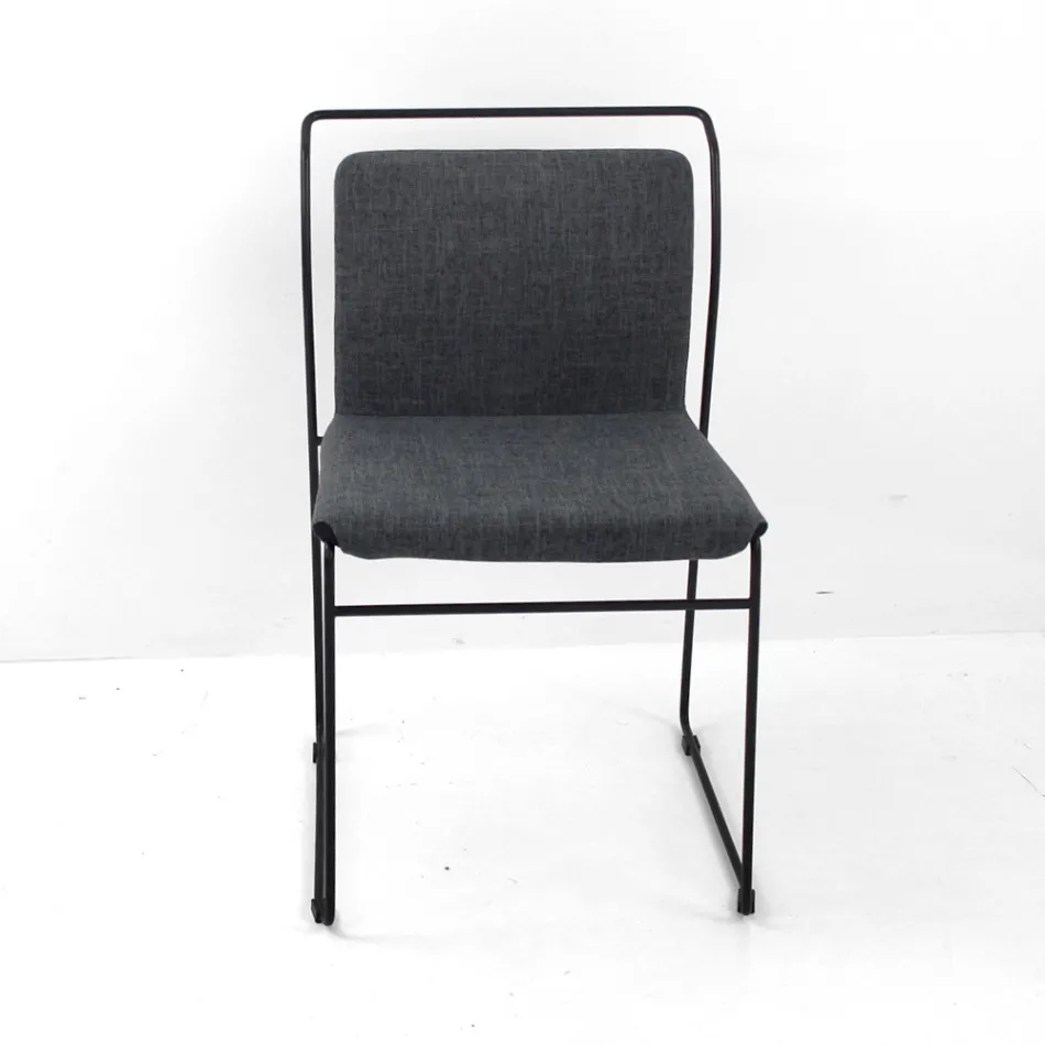 كرسي غرفة المعيشة مصنوع من القماش والورنيش، صنع في إيطاليا - أوراليا Viadurini