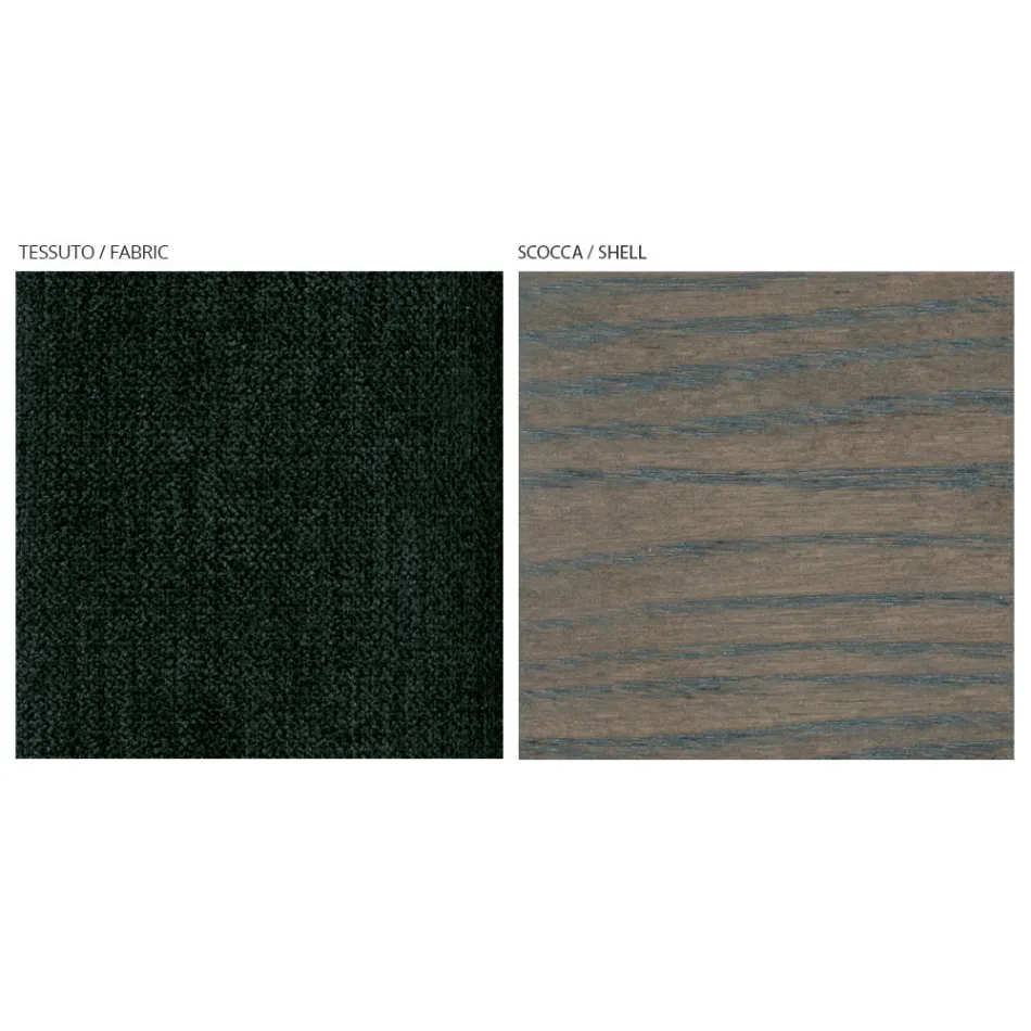 كرسي غرفة المعيشة مصنوع من القماش وخشب الزان الصلب، صنع في إيطاليا - رين Viadurini