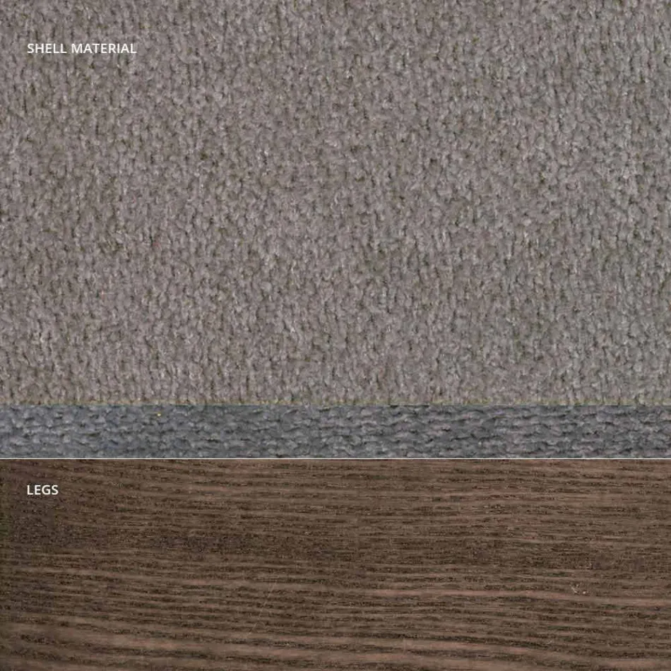 كرسي غرفة المعيشة من القماش والخشب الحديث صنع في إيطاليا، أوريلا Viadurini