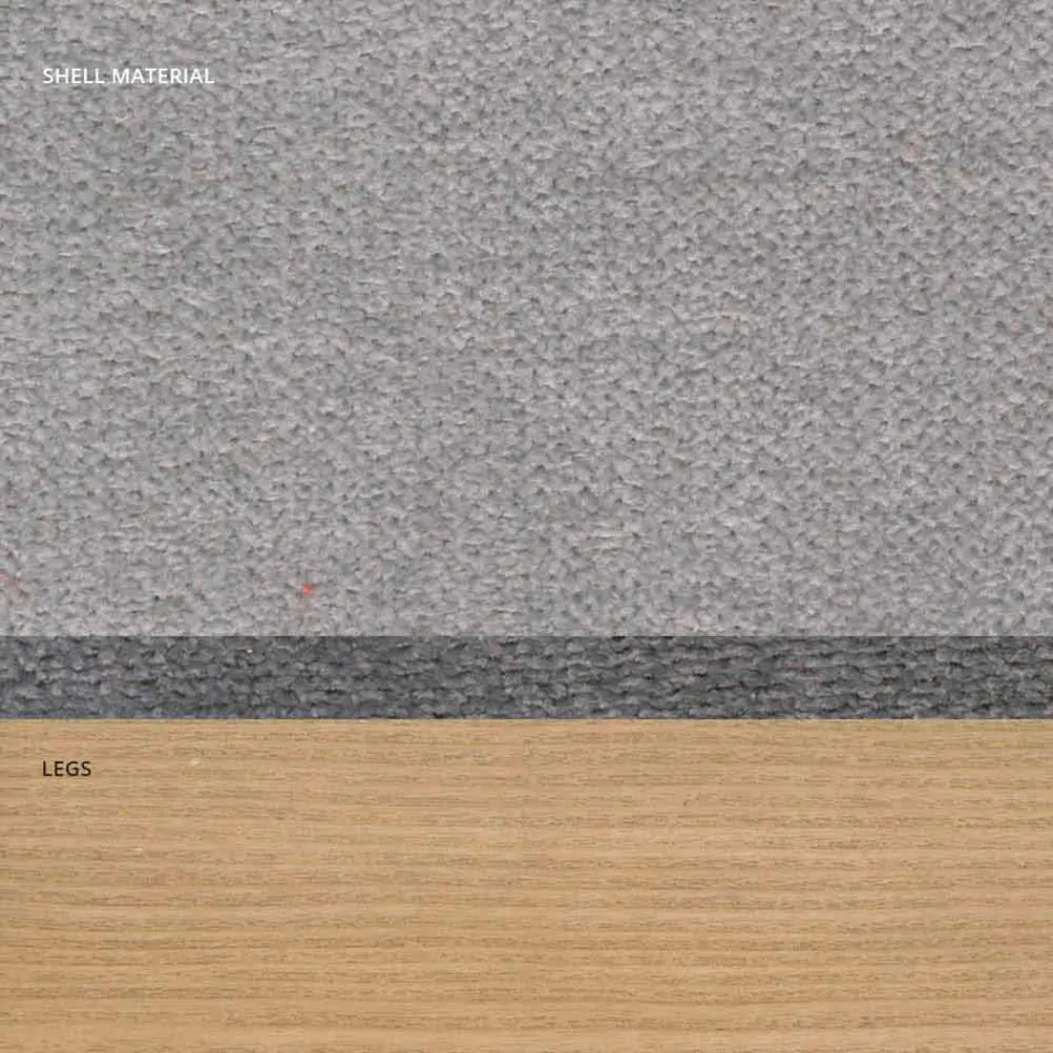 كرسي غرفة المعيشة من القماش والخشب الحديث صنع في إيطاليا، أوريلا Viadurini