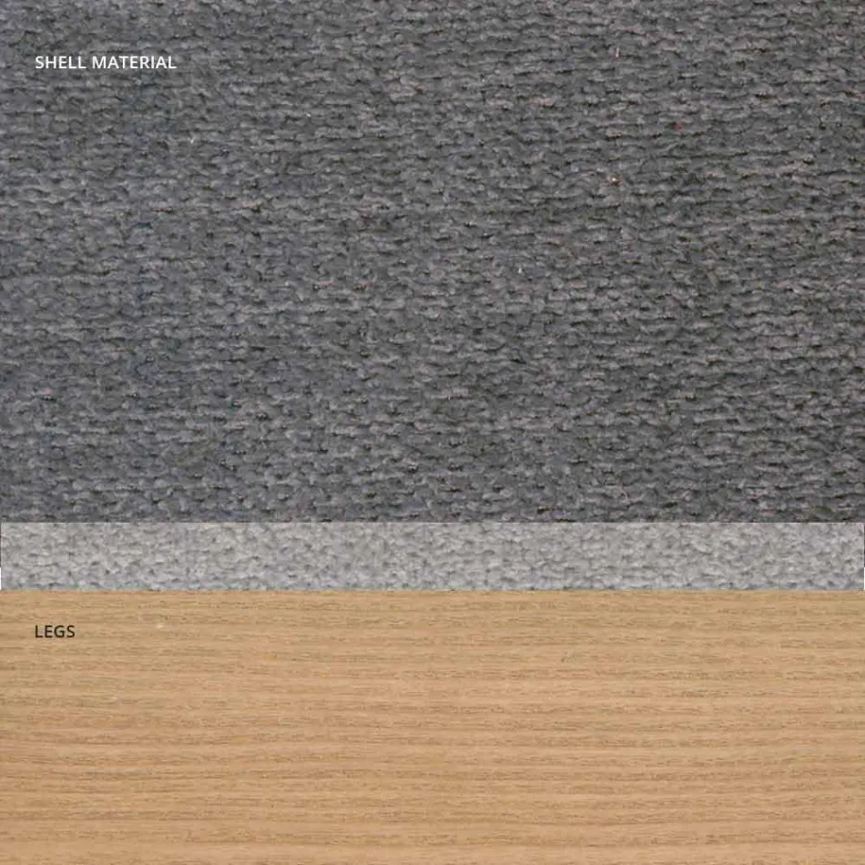 كرسي غرفة المعيشة من القماش والخشب الحديث صنع في إيطاليا، أوريلا Viadurini