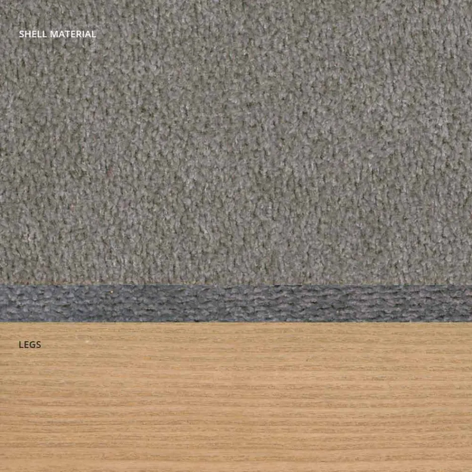 كرسي غرفة المعيشة من القماش والخشب الحديث صنع في إيطاليا، أوريلا Viadurini