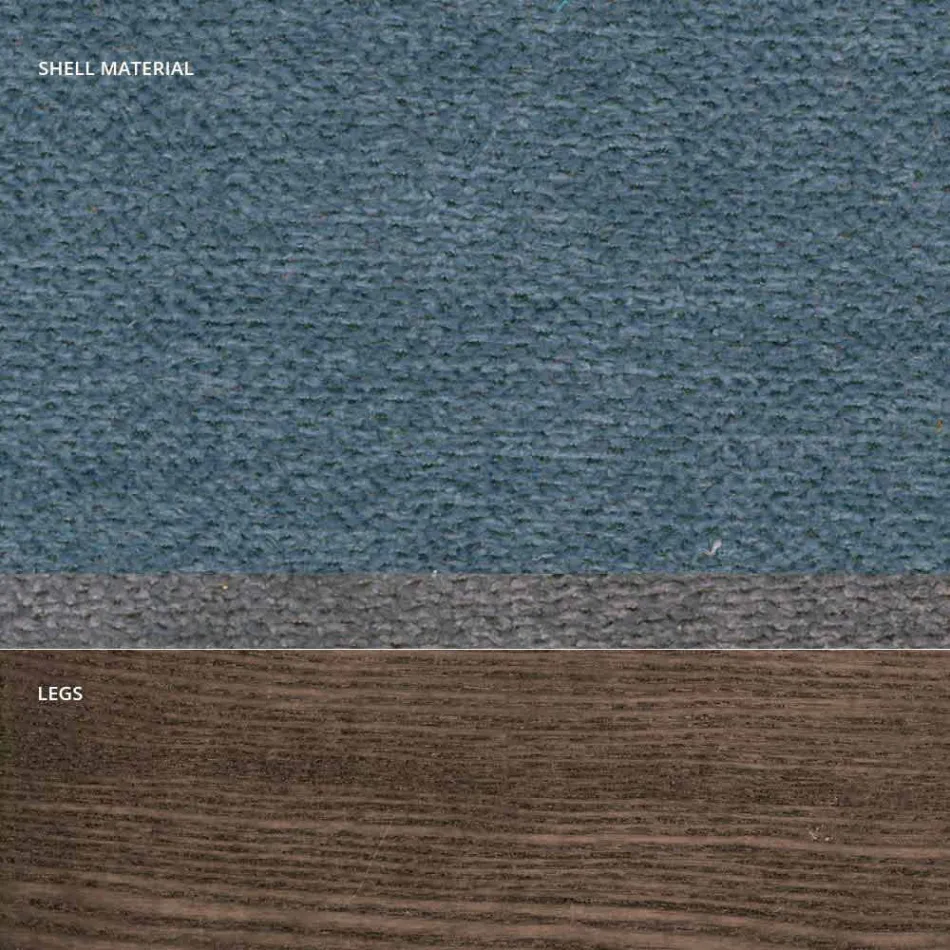 كرسي غرفة المعيشة من القماش والخشب الحديث صنع في إيطاليا، أوريلا Viadurini