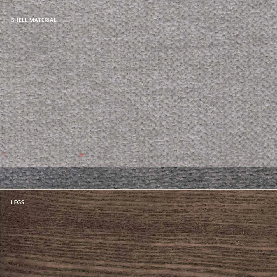 كرسي غرفة المعيشة من القماش والخشب الحديث صنع في إيطاليا، أوريلا Viadurini