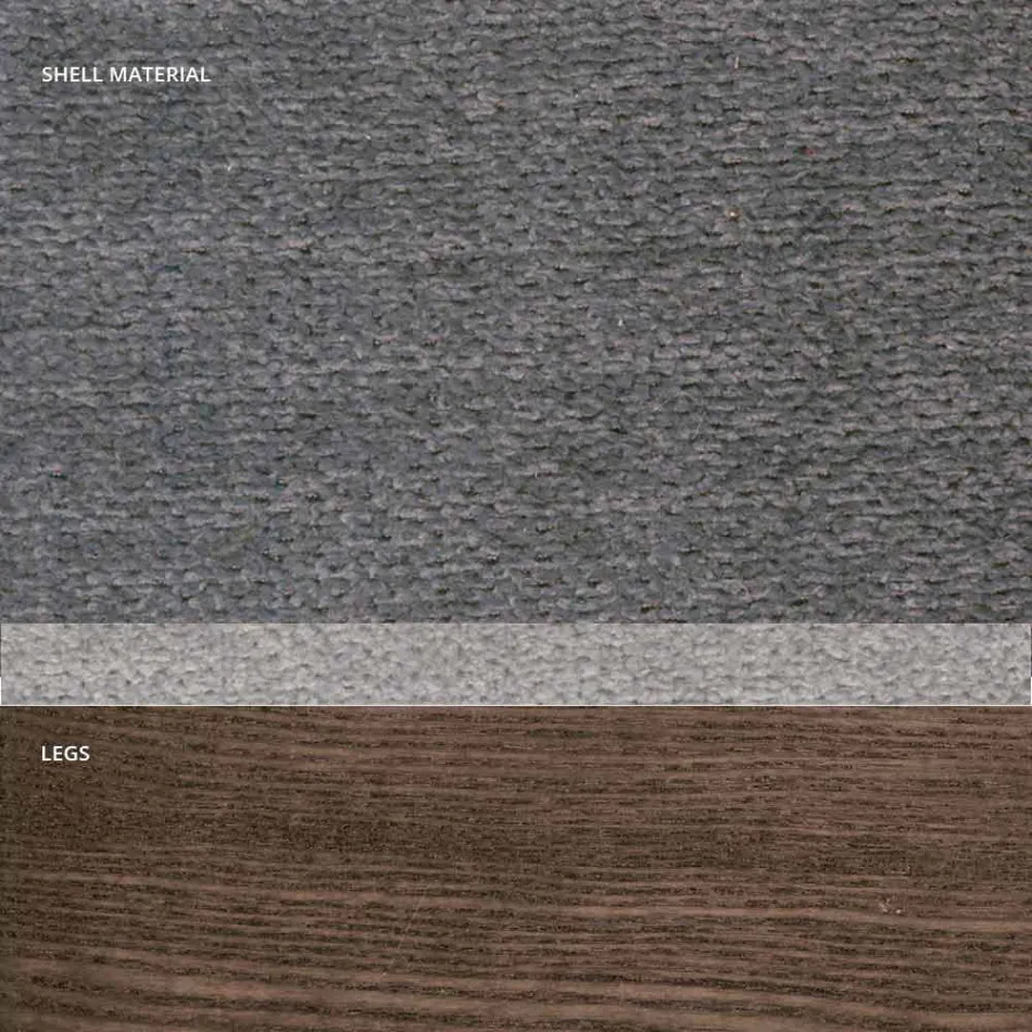 كرسي غرفة المعيشة من القماش والخشب الحديث صنع في إيطاليا، أوريلا Viadurini