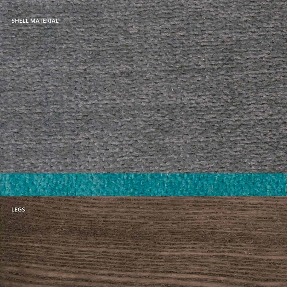 كرسي غرفة المعيشة من القماش والخشب الحديث صنع في إيطاليا، أوريلا Viadurini