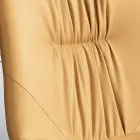 كرسي غرفة المعيشة مصنوع من قماش الألياف مع تأثير الجلد والمعادن صنع في إيطاليا - جوهان Viadurini