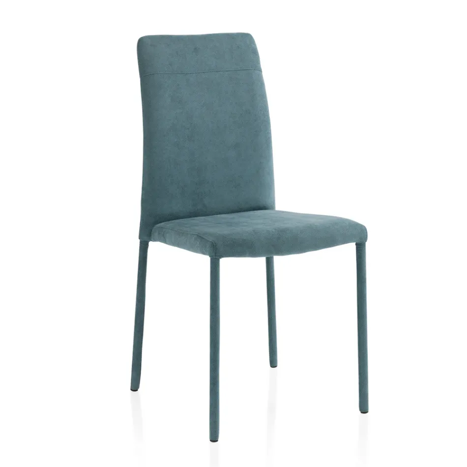 كرسي غرفة المعيشة مُنجّد بالكامل بقماش إيطالي الصنع - لوريلاي Viadurini