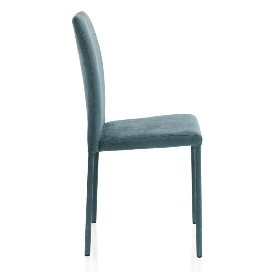 كرسي غرفة المعيشة مُنجّد بالكامل بقماش إيطالي الصنع - لوريلاي Viadurini