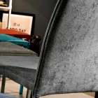 كرسي غرفة المعيشة مُنجّد بالكامل بقماش إيطالي الصنع - روزيتا Viadurini