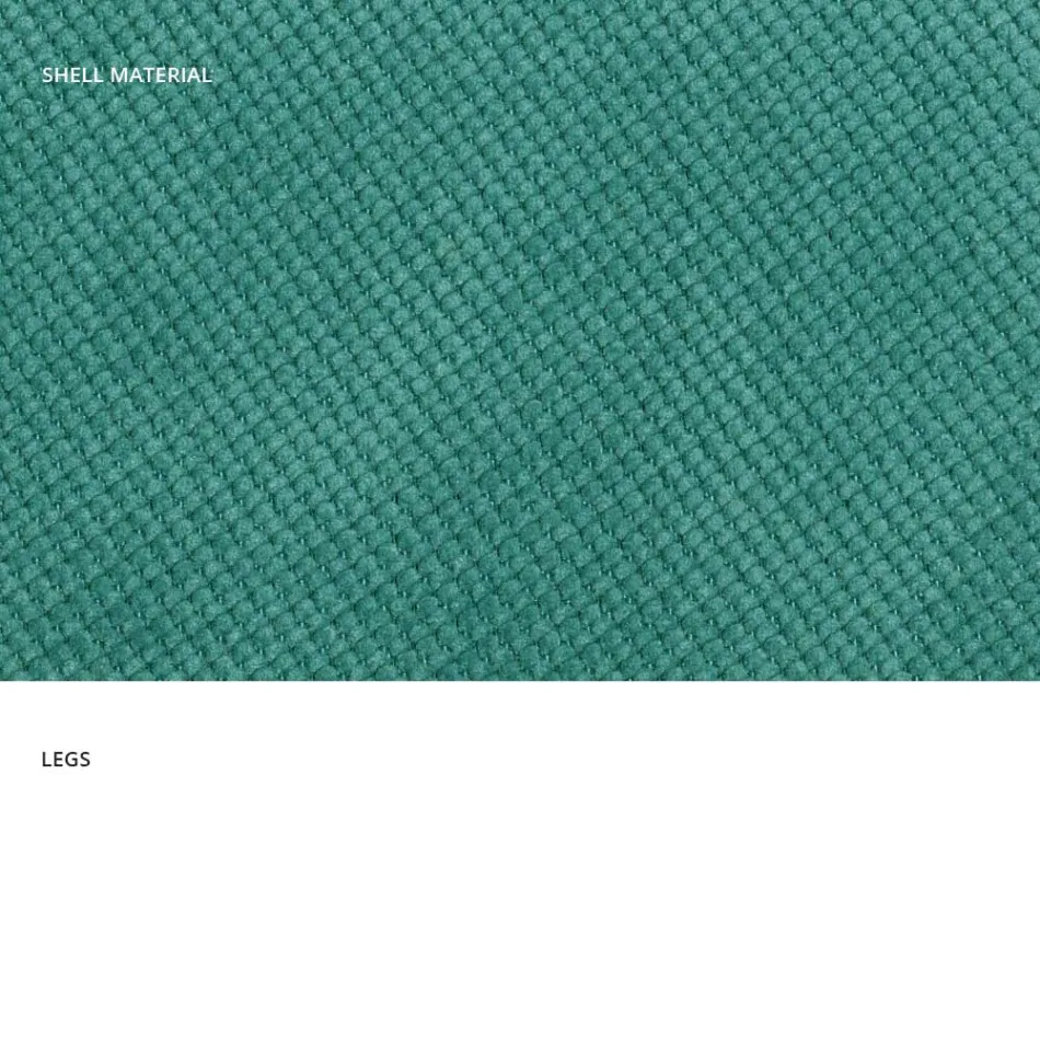 كرسي معيشة عصري من القماش والمعدن صنع في إيطاليا، مصر Viadurini