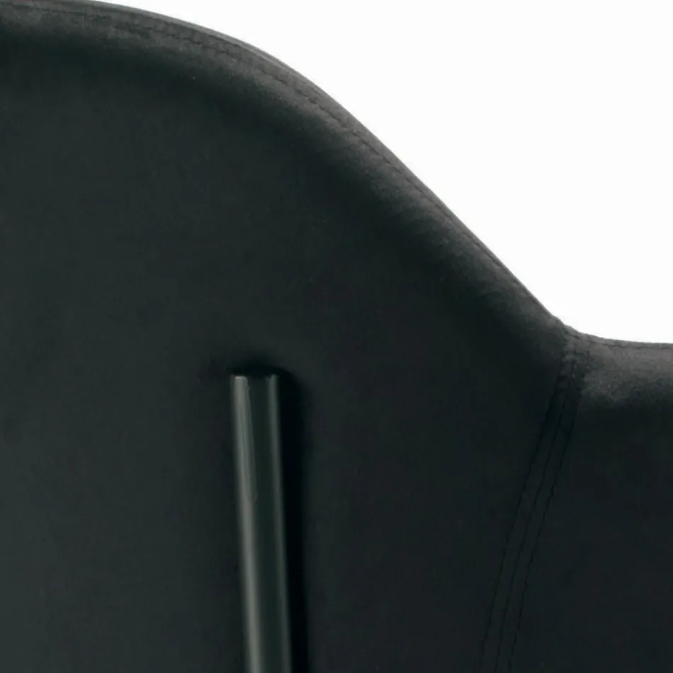 كرسي غرفة المعيشة مصنوع من الفولاذ والمخمل صنع في إيطاليا - فوجيا Viadurini