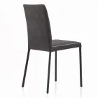 كرسي غرفة المعيشة مُنجّد ومُطلي بأرجل مصنوعة في إيطاليا - كاتانيا Viadurini