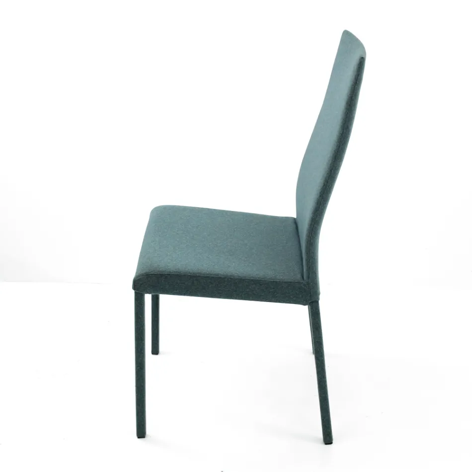 كرسي غرفة المعيشة مغطى بقماش مصنوع في إيطاليا - روزلين Viadurini