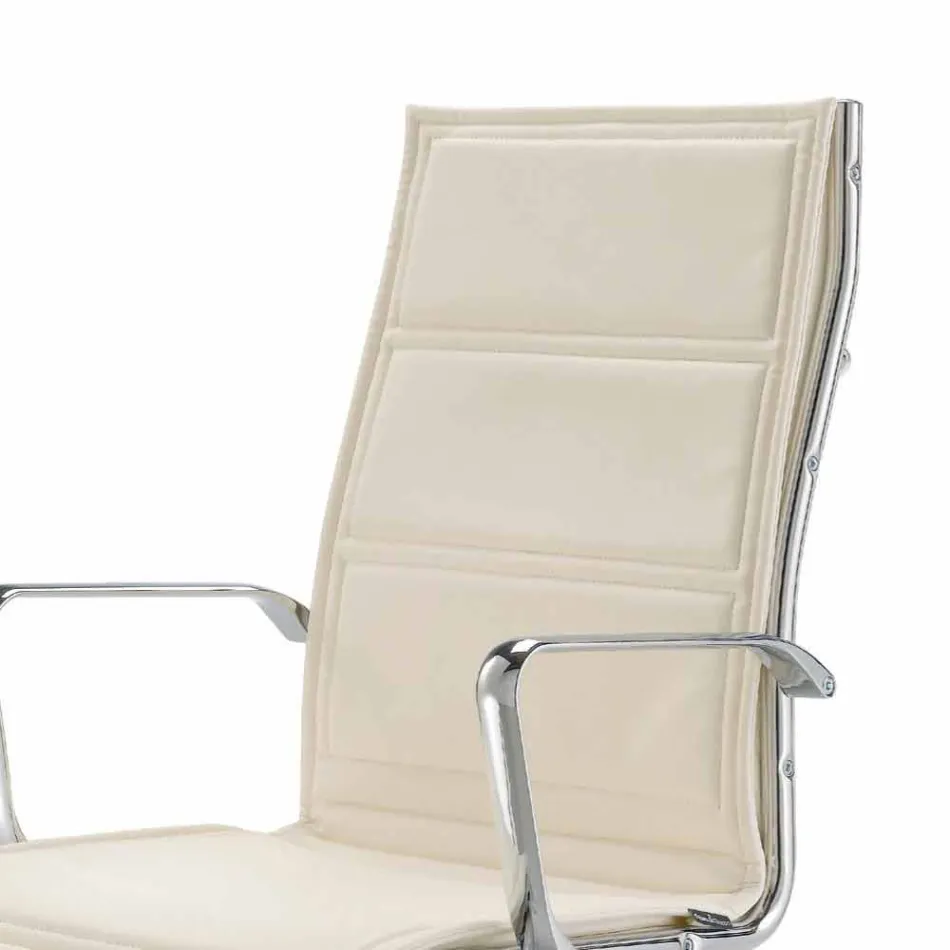 كرسي مكتب أحادي الهيكل من الجلد الصناعي مصنوع في إيطاليا أجاتا Viadurini