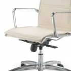 كرسي مكتب أحادي الهيكل من الجلد الصناعي مصنوع في إيطاليا أجاتا Viadurini