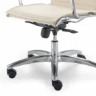 كرسي مكتب أحادي الهيكل من الجلد الصناعي مصنوع في إيطاليا أجاتا Viadurini