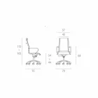 كرسي مكتب أحادي الهيكل من الجلد الصناعي مصنوع في إيطاليا أجاتا Viadurini