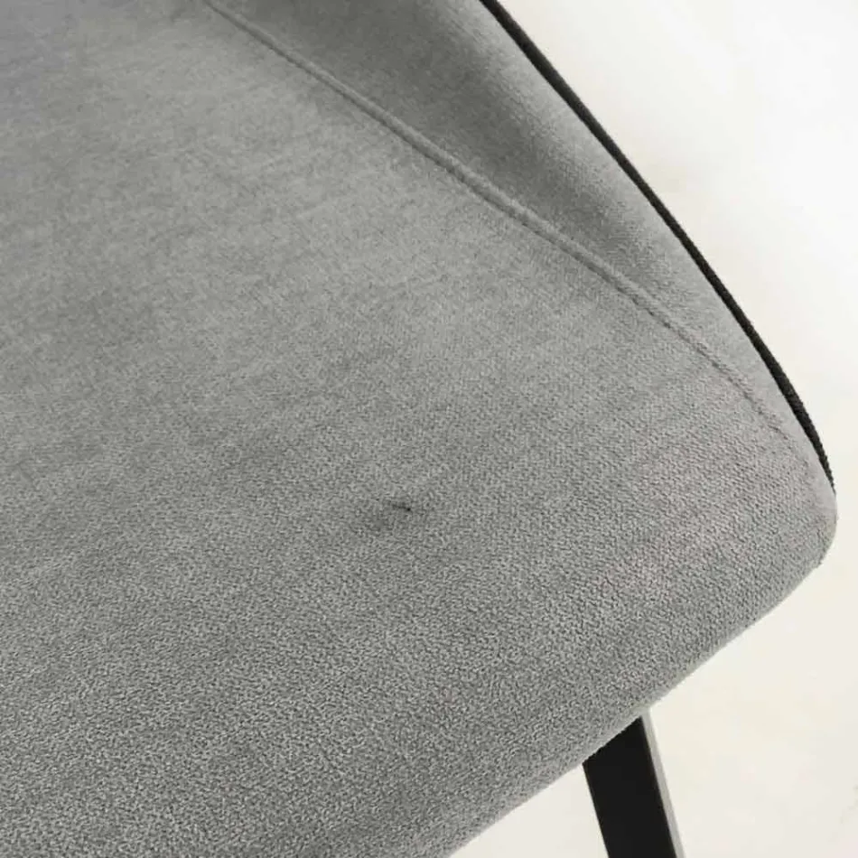 كرسي بتصميم من القماش بأرجل مربعة صنع في إيطاليا، 4 قطع - أوريلا Viadurini