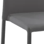 كرسي بتصميم عصري أنيق من الجلد الصناعي الملون لغرفة المعيشة - جرينجر Viadurini