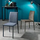 كرسي طعام من القماش المصمم في إيطاليا، كوني Viadurini