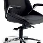 كرسي تنفيذي من جلد الزان من تصميم آدا أنجيلو بينافو وجورجي Viadurini