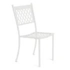 كرسي خارجي قابل للتكديس مصنوع من الفولاذ المجلفن، صنع في إيطاليا، 4 قطع - سيليا Viadurini