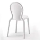 كرسي قابل للتكديس من البولي إيثيلين الملون، صنع في إيطاليا، قطعتين - جمالا Viadurini