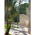 كرسي خارجي قابل للتكديس مصنوع من المعدن في إيطاليا، قطعتين - Authority Viadurini