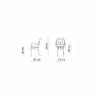 كرسي خارجي قابل للتكديس مصنوع من المعدن في إيطاليا، قطعتان - Authority Viadurini