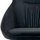 كرسي من المخمل والفولاذ المطلي بورنيش RAL، صنع في إيطاليا، 4 قطع - ماريابينا Viadurini