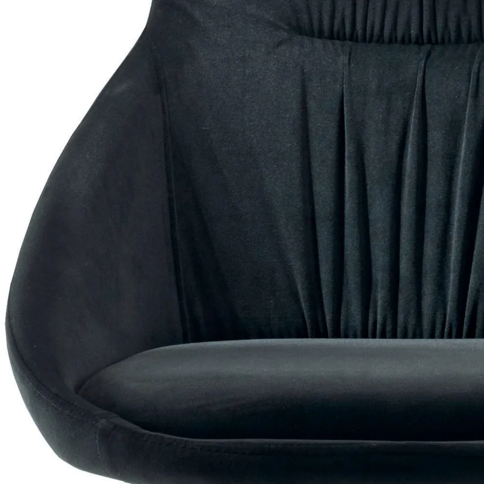 كرسي من المخمل والفولاذ المطلي بورنيش RAL، صنع في إيطاليا، 4 قطع - ماريابينا Viadurini