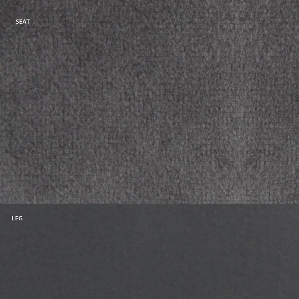 كرسي من المخمل والفولاذ المطلي بورنيش RAL، صنع في إيطاليا، 4 قطع - ماريابينا Viadurini