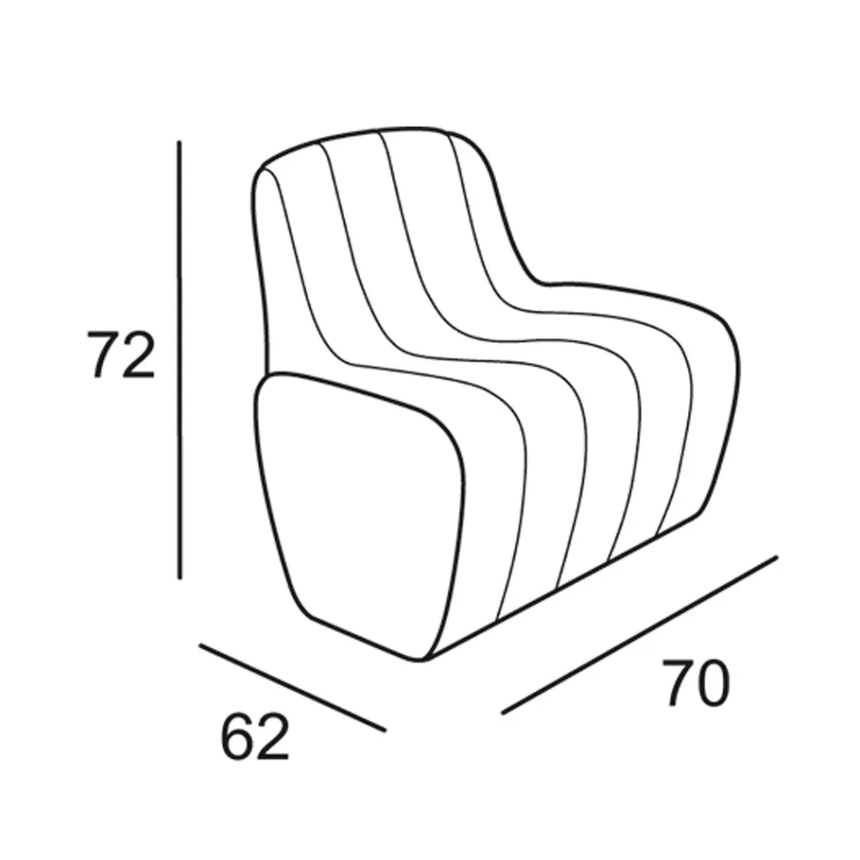 كرسي حديقة مشرق مصنوع من البولي إيثيلين مع إضاءة LED صنع في إيطاليا - جالاتيا Viadurini