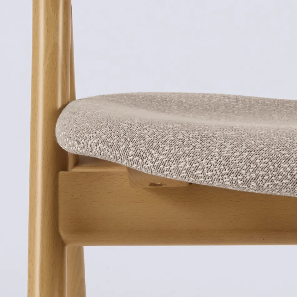 كرسي غرفة المعيشة الحديثة بأقمشة مختلفة مع هيكل خشبي - Wolter Viadurini