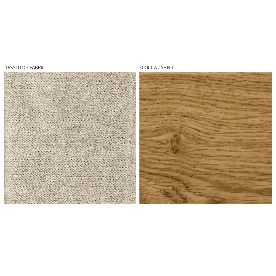 كرسي غرفة المعيشة الحديثة بأقمشة مختلفة مع هيكل خشبي - Wolter Viadurini