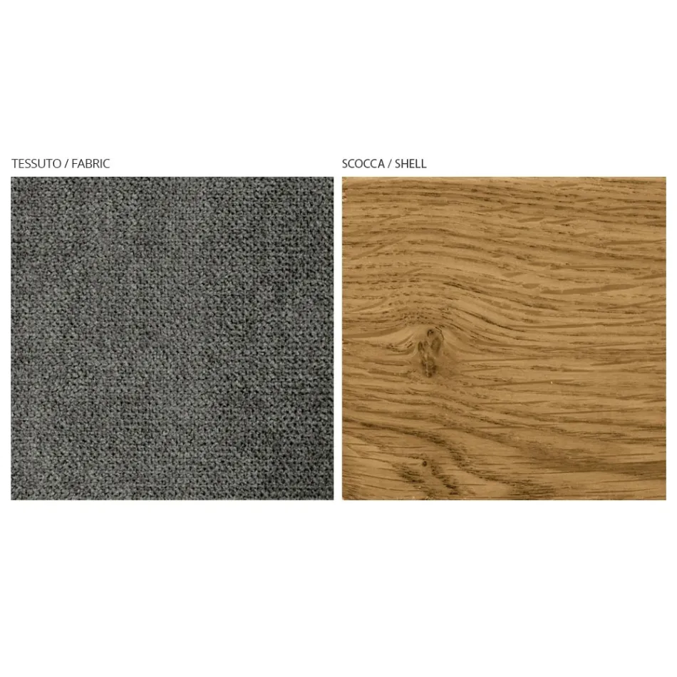 كرسي غرفة المعيشة الحديثة بأقمشة مختلفة مع هيكل خشبي - Wolter Viadurini