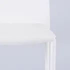 كرسي غرفة معيشة عصري مصنوع من الجلد البيئي والمعدن، صنع في إيطاليا - ريكا Viadurini