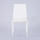 كرسي غرفة معيشة عصري مصنوع من الجلد البيئي والمعدن، صنع في إيطاليا - ريكا Viadurini