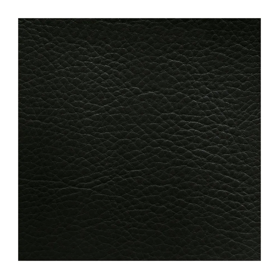 كرسي معيشة عصري مصنوع من الجلد البيئي والمعدن، صنع في إيطاليا - ميكايلا Viadurini