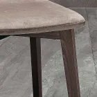 كرسي عصري بتصميم أنيق من المخمل المبطن والخشب - سكارات Viadurini