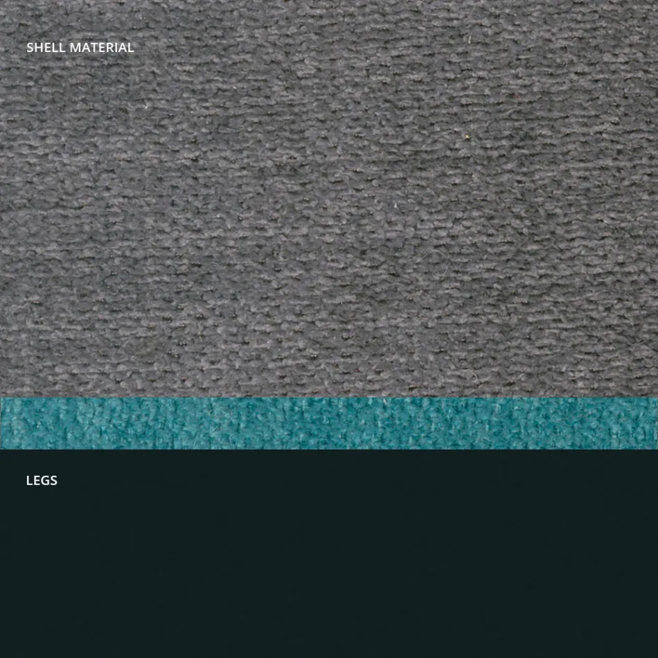 كرسي حديث من القماش وأرجل مثلثة صنع في إيطاليا، أوريلا Viadurini