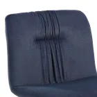 كرسي أحادي الهيكل من قماش ملون وتصميم معدني أسود - فلوريندا Viadurini