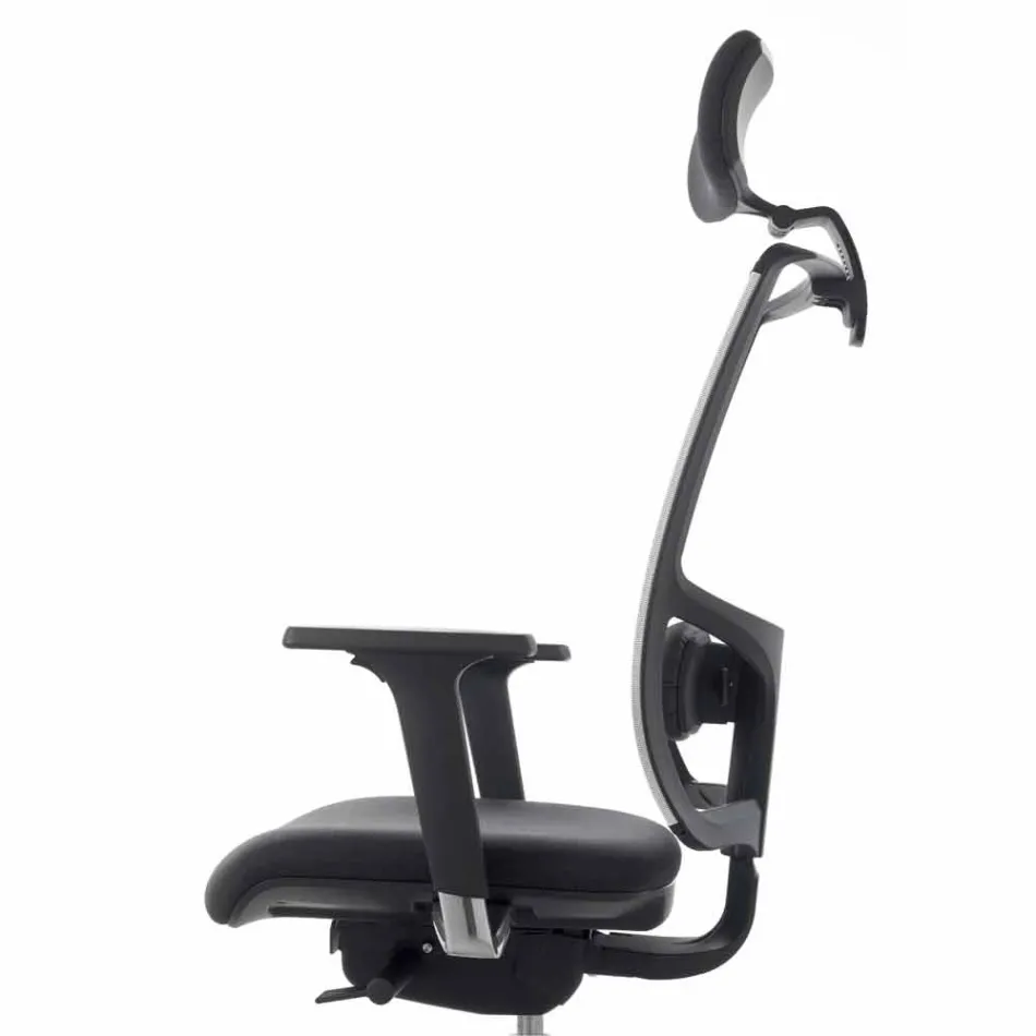 كرسي تنفيذي وشبه تنفيذي من القماش المنتج في إيطاليا مينا Viadurini