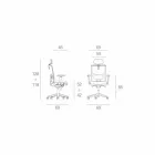 كرسي تنفيذي وشبه تنفيذي من القماش المنتج في إيطاليا مينا Viadurini