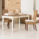 كرسي خارجي بنسيج الموز مع وسادة مقعد - سفاري Viadurini