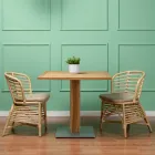 كرسي للحديقة من الروطان الطبيعي مع وسادة - تورفي Viadurini